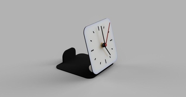 basit poz verilebilir saat yvesvo indir Bedava stl model printablescom 3d modeller ev halkı dekor masa saati yazıcı 3d print model - Mito3D