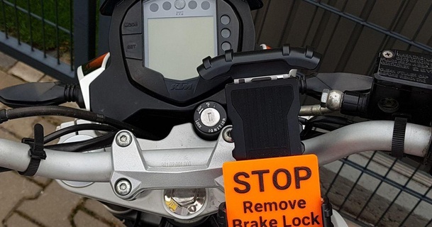 motorbike brake lock hint hd creator download free stl model printablescom 3d models hobby & makers automotive motorcycle warningsign 3d print model - Mito3D
