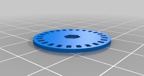 customizable encoder wheel download free stl model printablescom 3d models hobby & makers rc robotics opticalencoder 3d print model - Mito3D