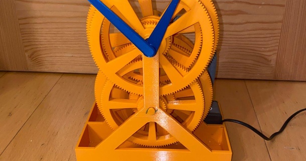 waterwheel clock thomas download free stl model printablescom 3d models household decor 3d print model - Mito3D