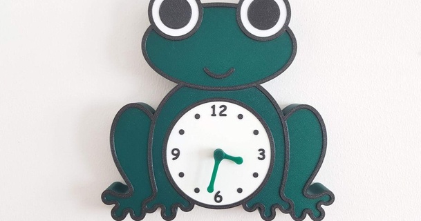 frog clock harald andersson download free stl model printablescom 3d models household decor cute happy ikea 3d print model - Mito3D