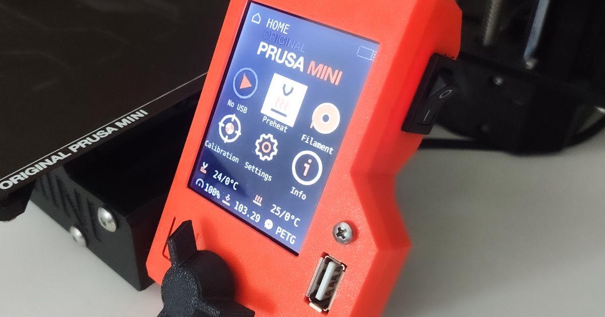 usb + interrupteur 39 alimentation extension mod prusa mini animé dgn Télécharger libre stl modèle imprimablescom 3d modèles imprimantes mises niveau mods 3D print model - Mito3D