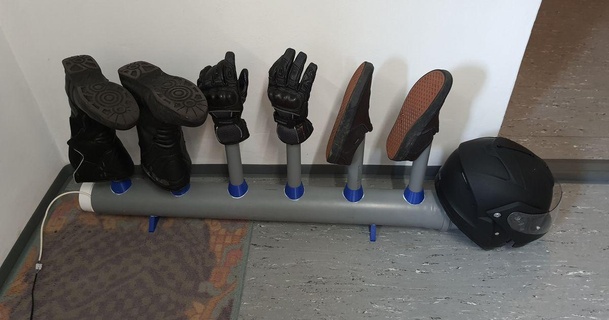 eldivenler bot ayakkabı motosiklet kask kurutma raf hava hayran güçlendirilmiş 0x3d indir Bedava stl model printablescom 3d modeller ev halkı ekipman rafı kurutmalık 3d print model - Mito3D
