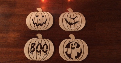halloween coasters steven quinn download free stl model printablescom 3d models household kitchen coaster ghost halloweenpumpkin pumpkin 3d print model - Mito3D