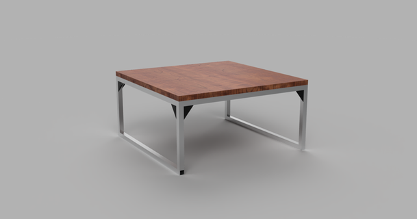 swat - simple wooden aluminium table nlko33 download free stl model printablescom 3d models household house equipment 3d print model - Mito3D