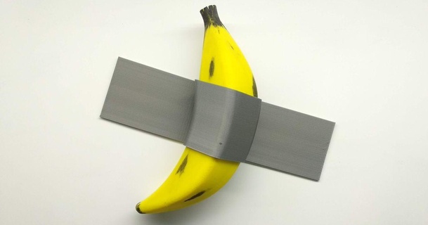 duct tape banana occupied brain download free stl model printablescom 3d models art & design designs 3d print model - Mito3D