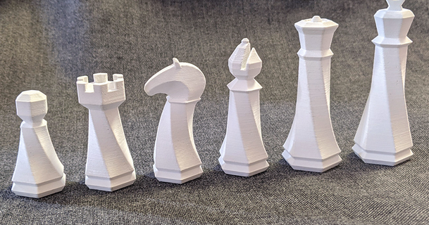 hexágono ajedrez conjunto manteles descargar gratis stl modelo imprimiblescom 3d modelos juguetes juegos tablero obispo Rey caballero 3d print model - Mito3D