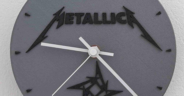 mur l'horloge Metallica mibla Télécharger libre stl modèle imprimablescom 3d modèles Ménage maison équipement horloge murale 3d print model - Mito3D