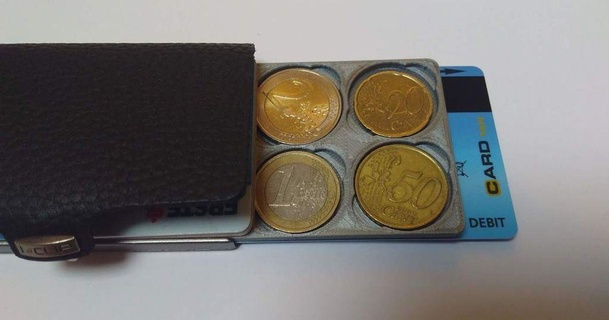 euro coin holder wallet dhp download free stl model printablescom 3d models printers accessories coinholder 3d print model - Mito3D