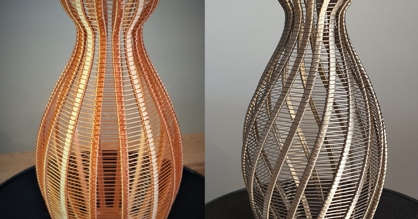 string vases 2 designs 3dprintbunny download free stl model printablescom 3d models household decor bridging strings vase 3d print model - Mito3D
