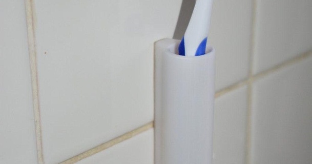 toothbrush holder purposes artsef download free stl model printablescom 3d models household bathroom bathroomorganizer toolholder toothbrushholder 3d print model - Mito3D