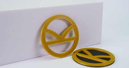 rei dourado círculo logotipo magnético synth3d baixar livre stl modelo printablescom 3d modelos arte Projeto 2d pratos logotipos agente serviço 3d print model - Mito3D