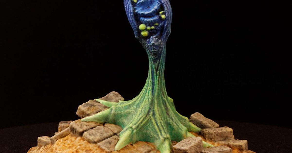 mesa planta maceta garra raíz extraterrestre vegetación 32 sombrío descargar gratis stl modelo imprimiblescom 3d modelos juguetes juegos rpg cifras 28mm 40k licuadora decoración 3D print model - Mito3D