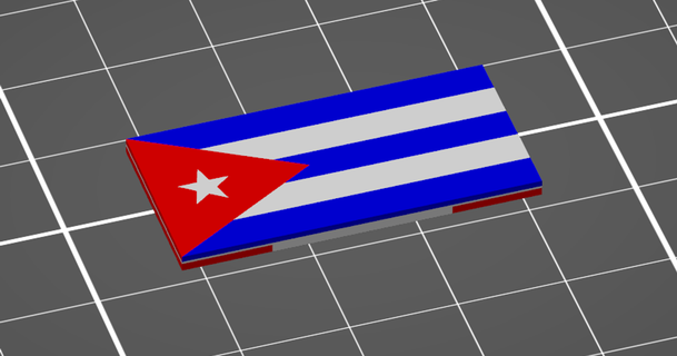 multicolore Cuba Canada drapeau keithywhites Télécharger libre stl modèle imprimablescom 3d modèles art conception 2d assiettes logos 3d print model - Mito3D