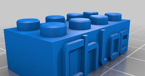 chloe Lego bloquear collar llavero lujoso descargar gratis stl modelo imprimiblescom 3d modelos Arte diseño diseños personalizado 3d print model - Mito3D