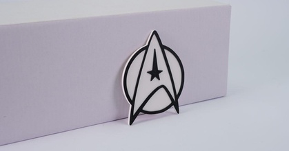 starfleet logo magnet synth3d download free stl model printablescom 3d models art & design 2d plates logos klingon star trek romulan 3d print model - Mito3D