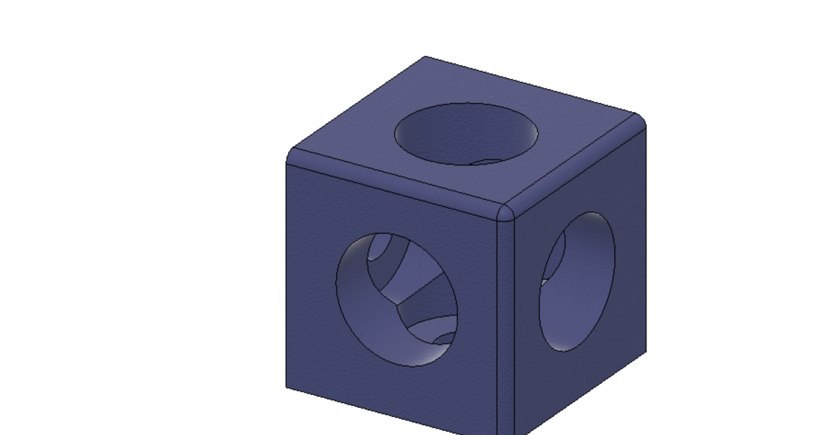 imprimable 2020 coin cube ledragonlézard Télécharger libre stl modèle imprimablescom 3d modèles loisir fabricants mécanique pièces cornière m5 3D print model - Mito3D