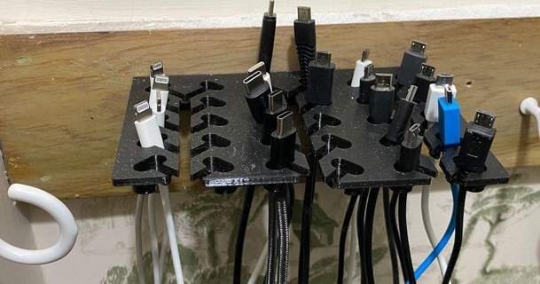 câble cintre v5 mécanique Télécharger libre stl modèle imprimablescom 3d modèles loisir fabricants organisateurs gestion USB mur 3d print model - Mito3D
