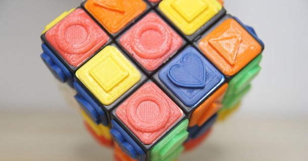 cubo rubik trame nestor9dw Scarica gratuito stl modello printablescom 3d Modelli giocattoli Giochi puzzle brain teasers assistivetech tecnologie assistive terapia occupazionale Rubik 3d print model - Mito3D
