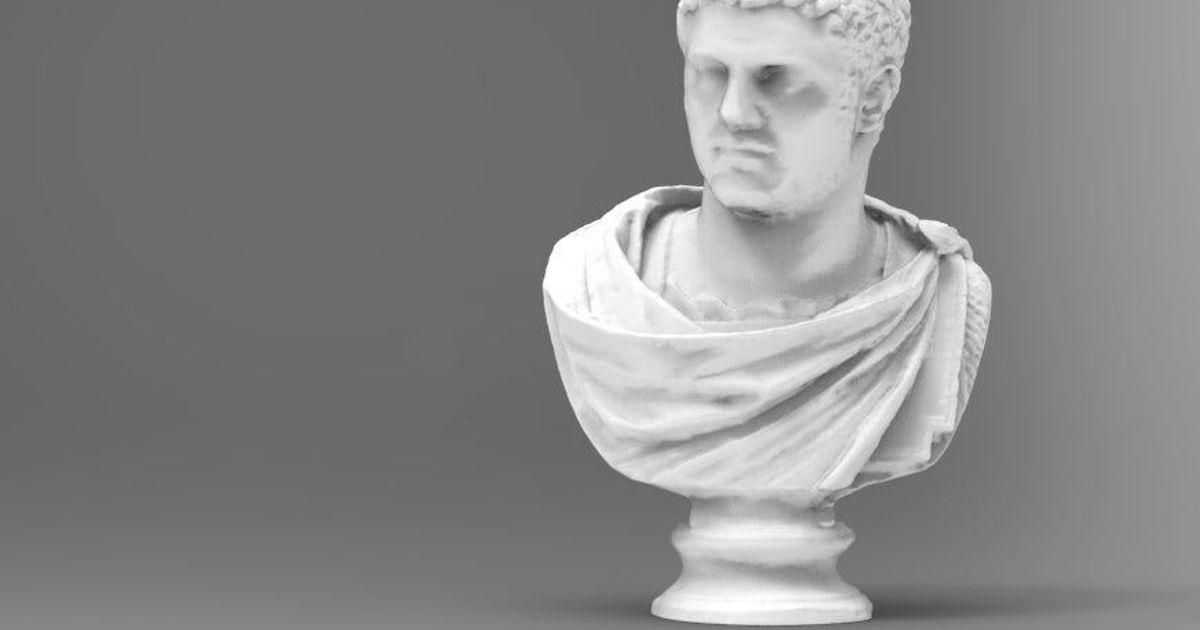 mermer baş imparator Caracalla 211 217 zaman tombulcu indir Bedava stl model printablescom 3d modeller Sanat tasarım heykeller ingiliz müzesi Londra müze Roma 3D print model - Mito3D