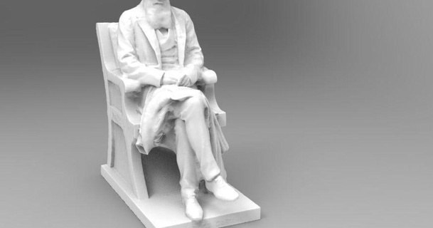 Charles Darwin heykel zaman tombulcu indir Bedava stl model printablescom 3d modeller Sanat tasarım heykeller Londra doğal Tarih Müzesi 3d print model - Mito3D