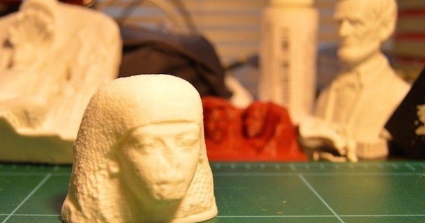 estátua cabeça homem bobista baixar livre stl modelo printablescom 3d modelos arte Projeto wall mounted antigo Egito egípcio museu campo 3d print model - Mito3D