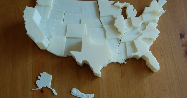 united electoral vote map thenewhobbyist download free stl model printablescom 3d models toys & games puzzles brain-teasers education educational featured makerbot 3d print model - Mito3D