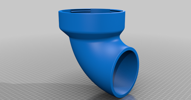 air conditioning hose elbow mrplow download free stl model printablescom 3d models household office airconditioner hoseadapter hoseconnector 3d print model - Mito3D