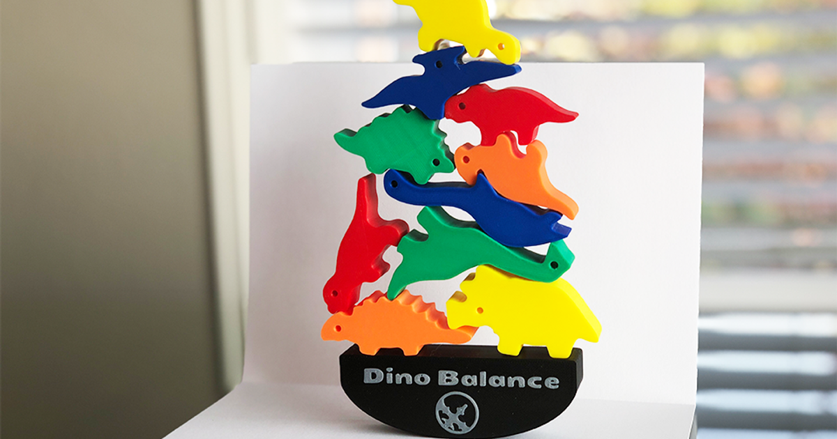 dinossauro Saldo Dragão baixar livre stl modelo printablescom 3d modelos brinquedos jogos borda equilíbrio 3D print model - Mito3D