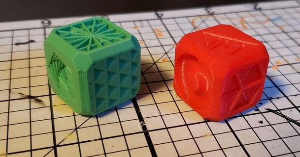 maker cube rextruction download free stl model printablescom 3d models printers test colorswatch dice makercoin printertest 3d print model - Mito3D