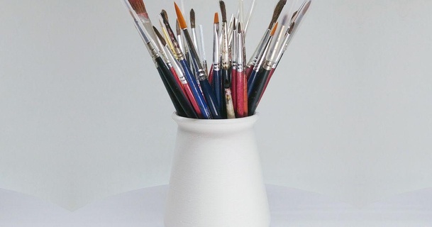 brushes pens screwdrivers holder vase mlml download free stl model printablescom 3d models hobby & makers organizers 3d print model - Mito3D