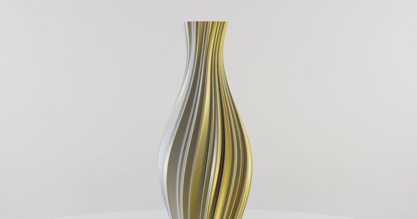 spiraled vase mode slimprint download free stl model printablescom 3d models household decor decoration decorationvase decorative flowervase 3d print model - Mito3D