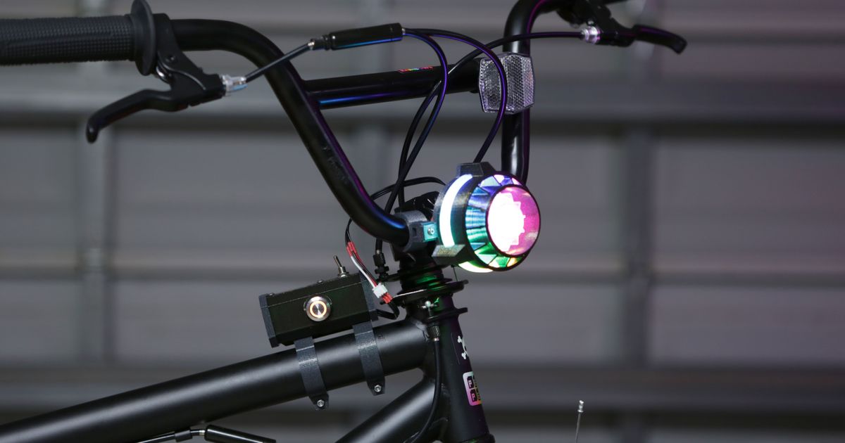 neopixel bike light adafruit download free stl model printablescom 3d models hobby & makers ideas headlight led ledlight 3D print model - Mito3D