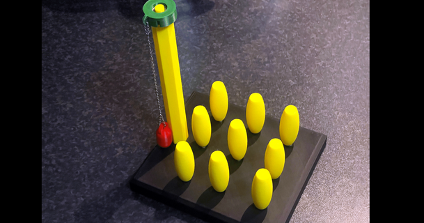 tabletop skittles hex2000 download free stl model printablescom 3d models toys & games toys & games bowling  multiple pins players 3d print model - Mito3D