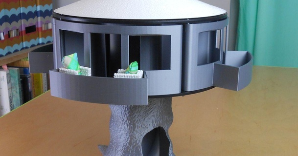 spool tree house csandra download free stl model printablescom 3d models toys & games emptyspool dollhouse 3d print model - Mito3D