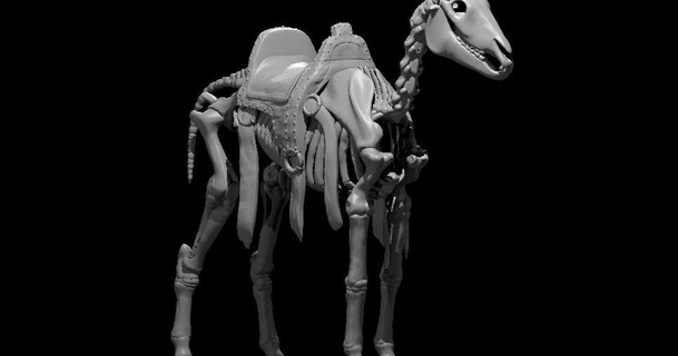 skeleton warhorse updated mz4250 download free stl model printablescom 3d models toys & games board horse 3d print model - Mito3D