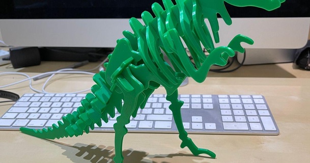 Rex Dinozor iskelet model garnitür indir Bedava stl printablescom 3d modeller oyuncaklar oyunlar bina takım bulmaca 3d print model - Mito3D
