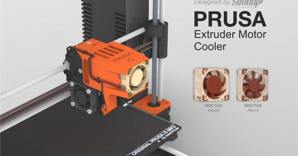 extruder motor cooler mk3s + simonpk studiopk download free stl model printablescom 3d models printers - upgrades 3dprinter cooling coolingfan 3d print model - Mito3D