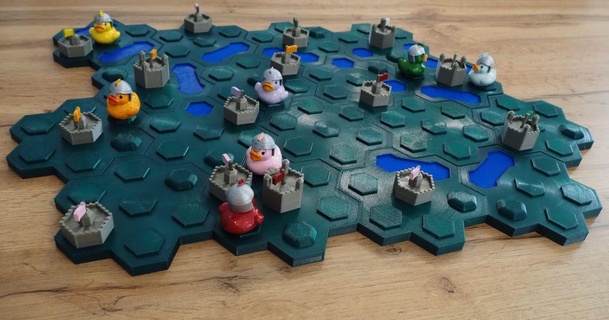 knight duck lucavazz download free stl model printablescom 3d models toys & games board castle hexagon 3d print model - Mito3D