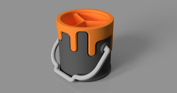 drippy bucket divider insert davemoneysign download free stl model printablescom 3d models hobby & makers organizers container digital drip 3d print model - Mito3D