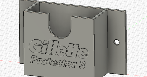 Gillette Schutz 3 klingen Box webranger download frei stl Modell Printablescom 3d Modelle Haushalt Badezimmer 3d print model - Mito3D