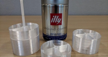 apilable contenedores illy café latas grajohnt descargar gratis stl modelo imprimiblescom 3d modelos pasatiempo hacedores organizadores lata cafe envase 3d print model - Mito3D