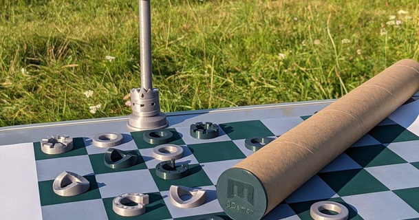 viaje ajedrez tubo 3demon descargar gratis stl modelo imprimiblescom 3d modelos juguetes juegos tablero obispo cámping diseño 3d print model - Mito3D
