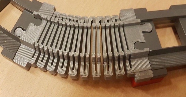 Lego duplo trem pista linha reta elástico Tamanho arco baixar livre stl modelo printablescom 3d modelos brinquedos jogos construção 3d print model - Mito3D