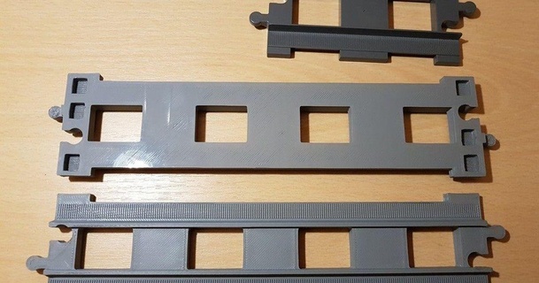 Lego duplo entrenar pista Derecho doble Talla puentes arco descargar gratis stl modelo imprimiblescom 3d modelos juguetes juegos edificio 3d print model - Mito3D