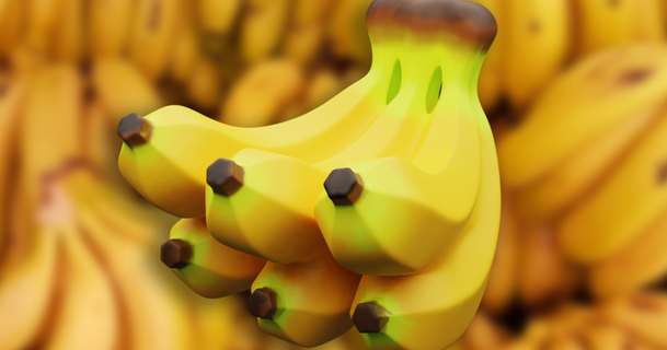 jugoso plátano manojo vigas descargar gratis stl modelo imprimiblescom 3d modelos juguetes juegos acción cifras estatuas juego mesa Donkey Kong donkeykong64 Fruta 3d print model - Mito3D