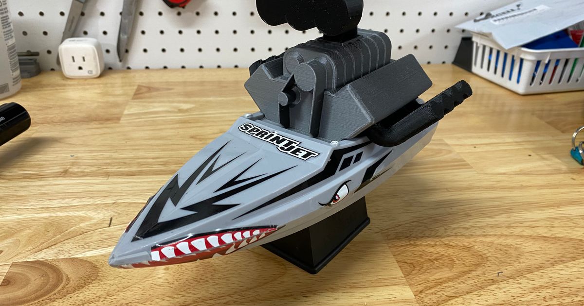 Pro barco chorro velocidad potenciar partes forker45 descargar gratis stl modelo imprimiblescom 3d modelos pasatiempo hacedores rc robótica Barco motor escobillas rcboat corredor 3D print model - Mito3D