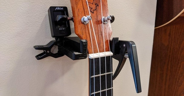 ukulele parete montare sintonizzatore capo Conservazione antipodo Scarica gratuito stl modello printablescom 3d Modelli passatempo creatori musica ukulelemount montaggio per Wall Mount 3d print model - Mito3D