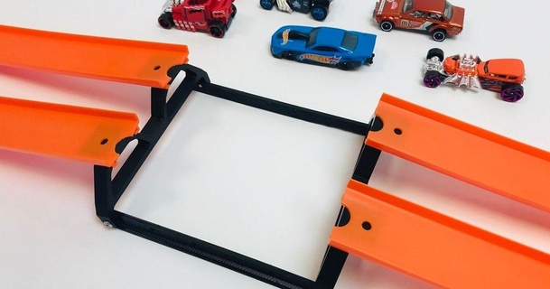 modular 3d impreso saltar rampa ruedas calientes pistas playrobotics descargar gratis stl modelo imprimiblescom modelos juguetes juegos vehiculos niños carreras 3d print model - Mito3D