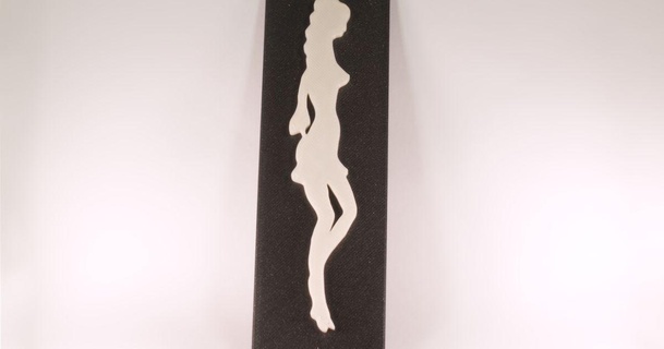 woman silhouette wall decor kimframes download free stl model printablescom 3d models household 3d print model - Mito3D